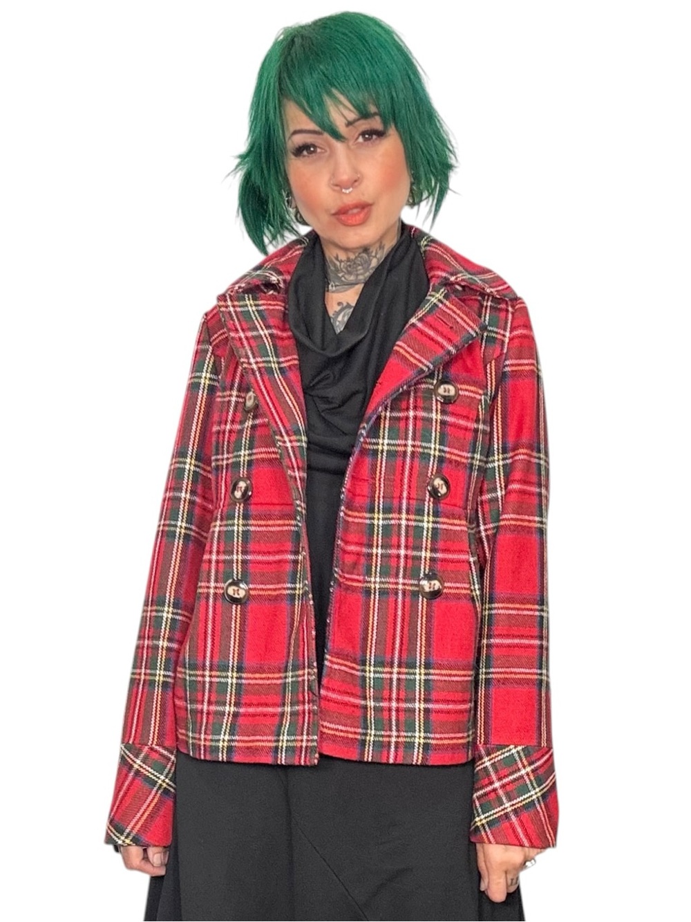 Pink envelope Plaid jacket